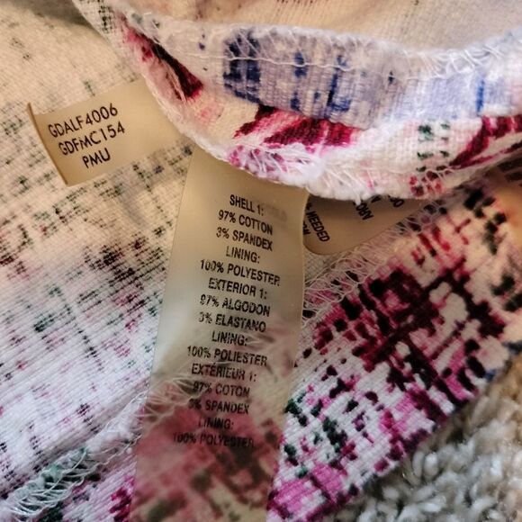 Guess Multicolored Abstract Floral Sleeveless Sweet Heart Neckline Dress Sz 6 - Picture 6 of 7